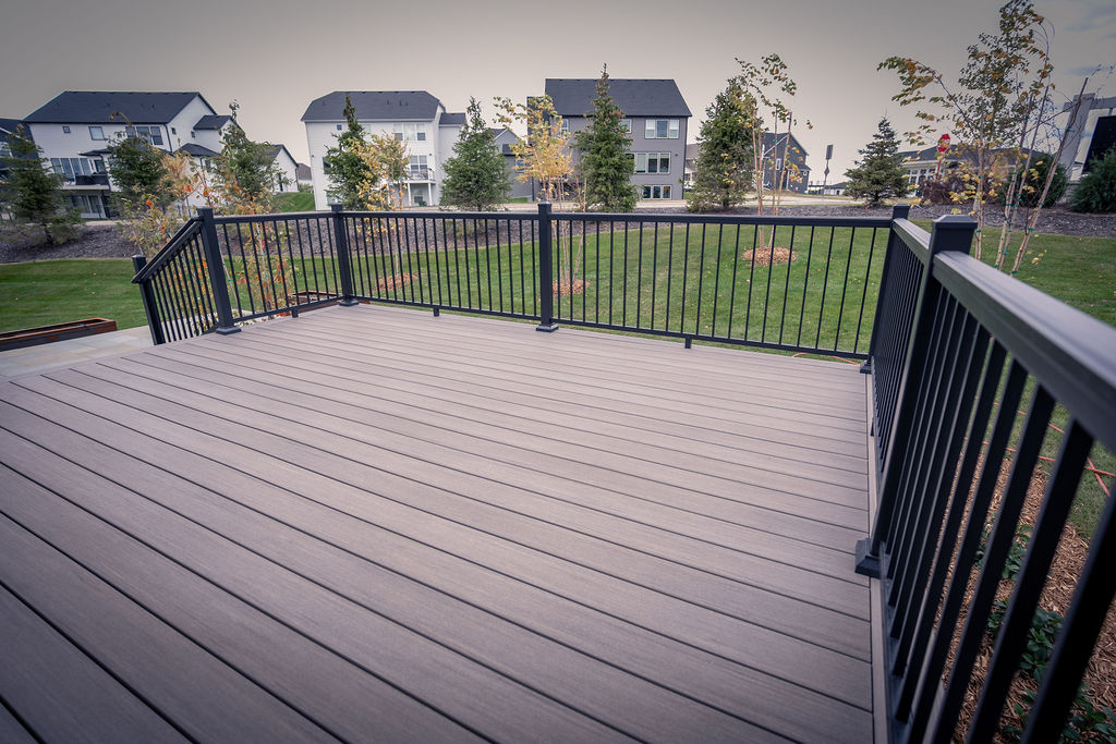 Large expanse of TimberTech Composite decking in Coastline from the Vintage collection.